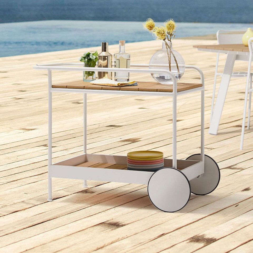 Halden Outdoor Bar Cart Haze West Elm Australia